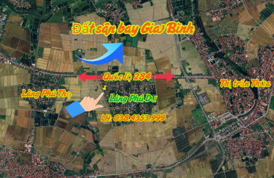 Bán đất Phú Dư - sân bay Gia Bình (Bắc Ninh) - view tiềm năng - giá 1,9xx tỷ